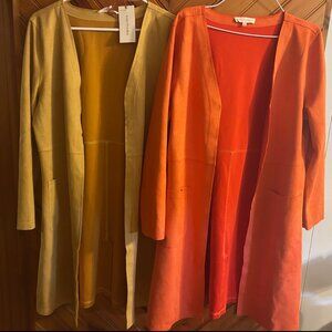 Solitaire Soft Open Jackets, Mid-length XL Gold and muted Orange